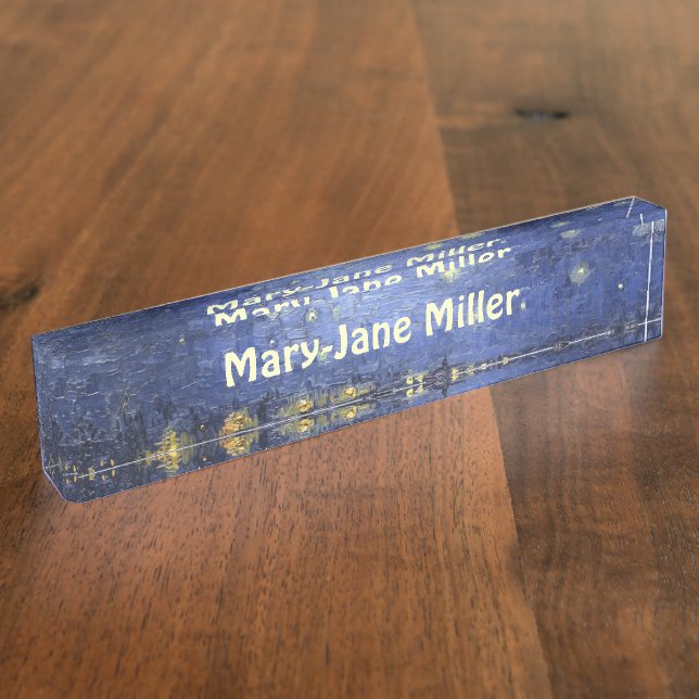 Starry Night Name Plate (Side)