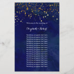 Starry Night Navy And Faux Gold Glitter at Zazzle