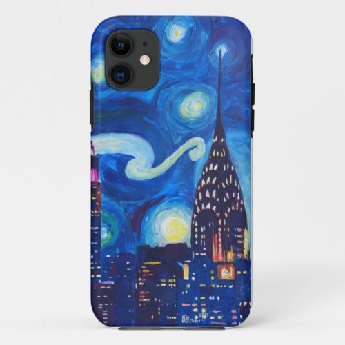 Starry Night New York iPhone 11 Case