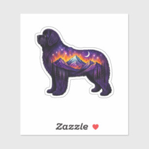 Starry Night Newfoundland Sticker