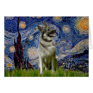 Starry Night - Norwegian Elkhound Cards