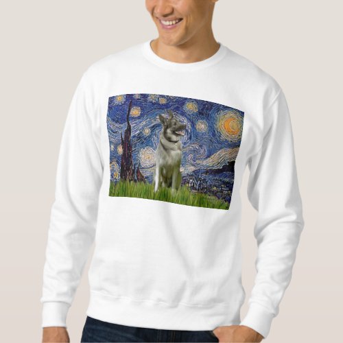 Starry Night _ Norwegian Elkhound Sweatshirt