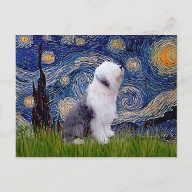Starry Night - Old English 1 Postcard (Front)