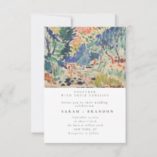 Starry Night Old painting wedding invitation