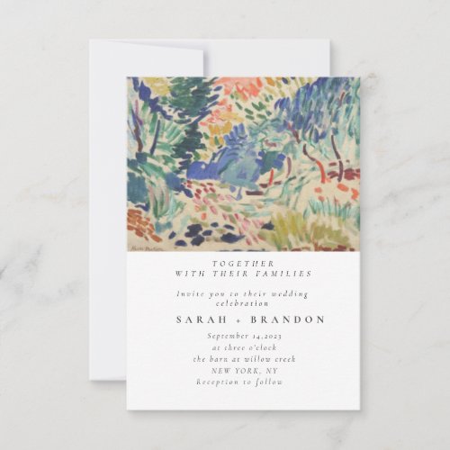 Starry Night Old painting wedding invitation