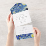 Starry Night Old painting wedding invitation<br><div class="desc">.</div>