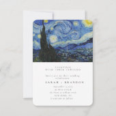 Starry Night Old painting wedding invitation (Front)