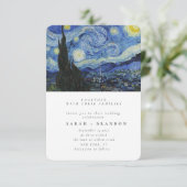 Starry Night Old painting wedding invitation (Standing Front)