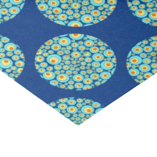 Starry Night On Sea Doodle Polka Dots Tissue Paper