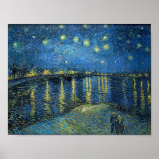 Starry Night on the Rhone by Van Gogh Poster