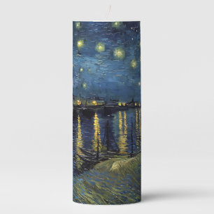Starry Night on the Rhone Pillar Candle – Van Gogh