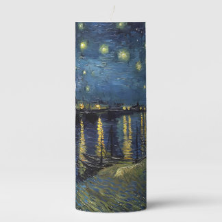 Starry Night on the Rhone Pillar Candle – Van Gogh