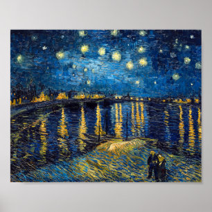Starry Night on the Rhone Van Gogh Poster