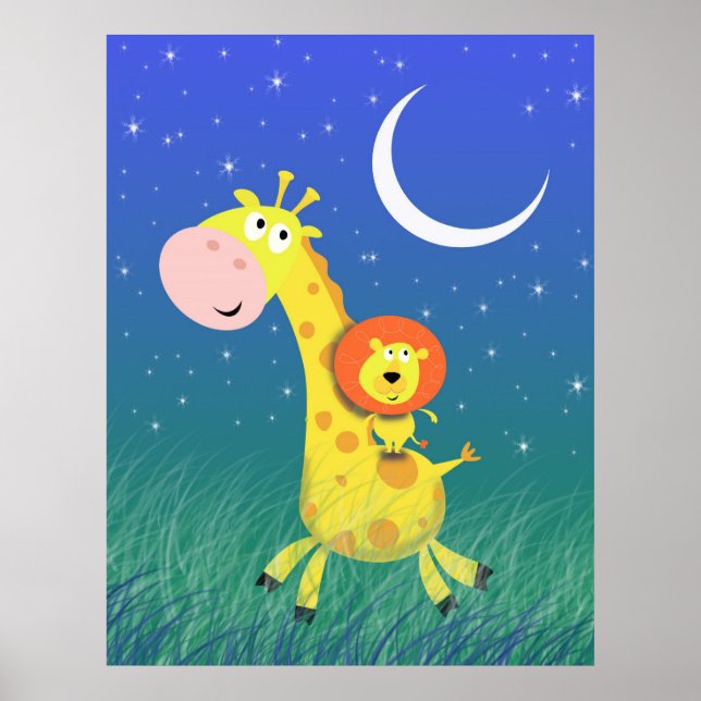 Starry Night on the Savannah Kid's Art Print (Front)