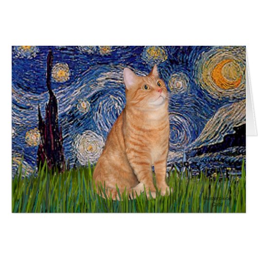 Starry Night - Orange Tabby 46 Cards (Front Horizontal)
