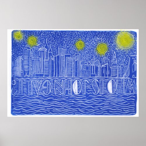 Starry Night Over New YorkWho Is John Galt Poster