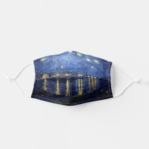 Starry Night over Rhone by van Gogh Adult Cloth Face Mask