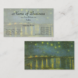 Starry Night Over Rhone by Vincent van Gogh Business Card