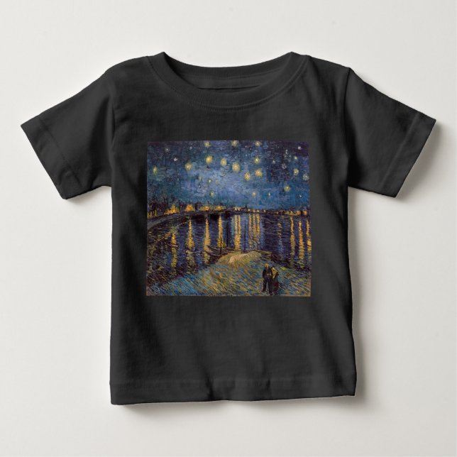 Starry Night Over Rhone River by Vincent Van Gogh Baby T-Shirt (Front)