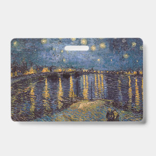 Starry Night Over Rhone River by Vincent Van Gogh Badge