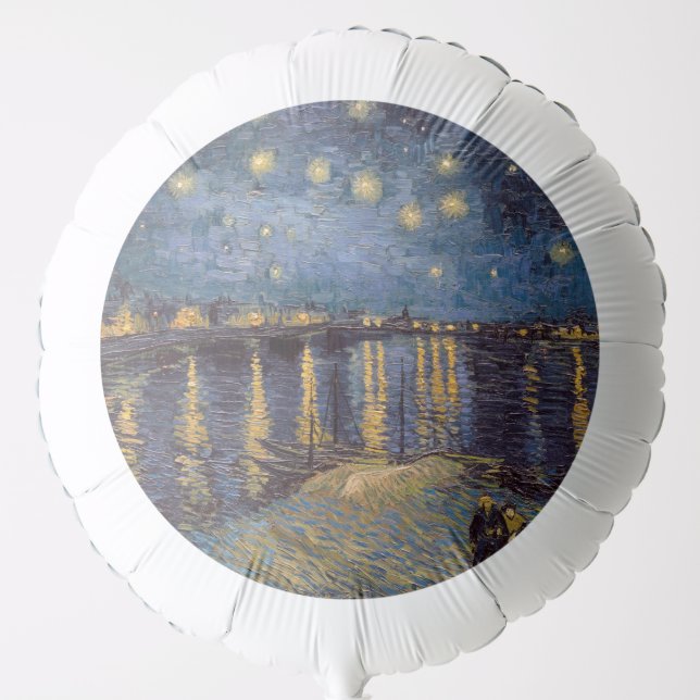 Starry Night Over Rhone River by Vincent Van Gogh Balloon (Front)