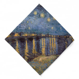 Starry Night Over Rhone River by Vincent Van Gogh Bandana