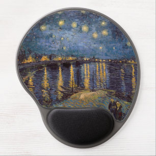 Starry Night Over Rhone River by Vincent Van Gogh Gel Mouse Pad