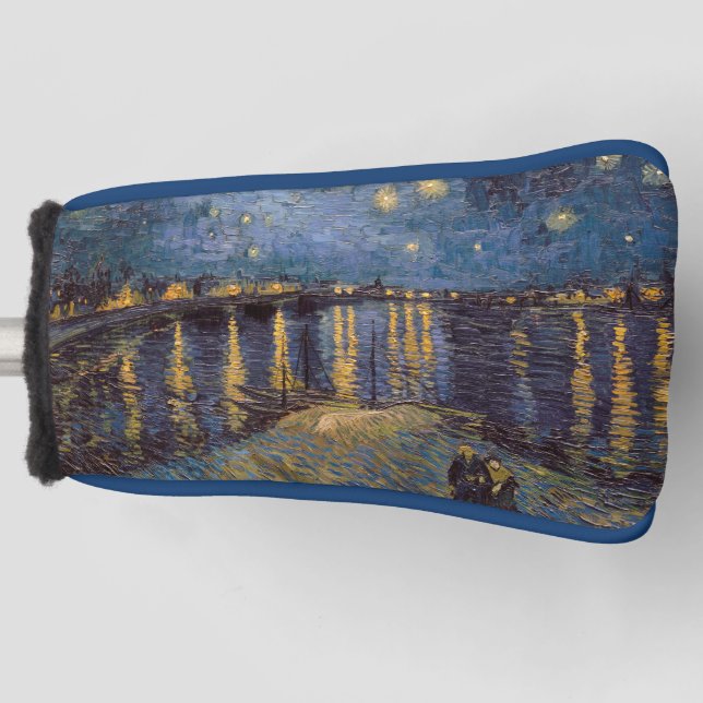 Starry Night Over Rhone River by Vincent Van Gogh Golf Head Cover (Front)
