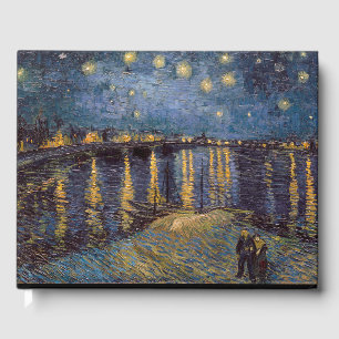 Starry Night Over Rhone River by Vincent Van Gogh Guest Book