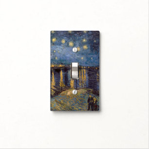 Starry Night Over Rhone River by Vincent Van Gogh Light Switch Cover