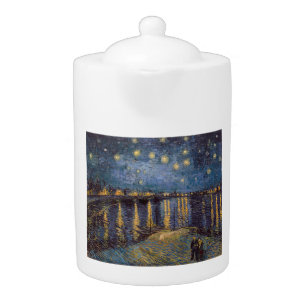 Starry Night Over Rhone River by Vincent Van Gogh Teapot