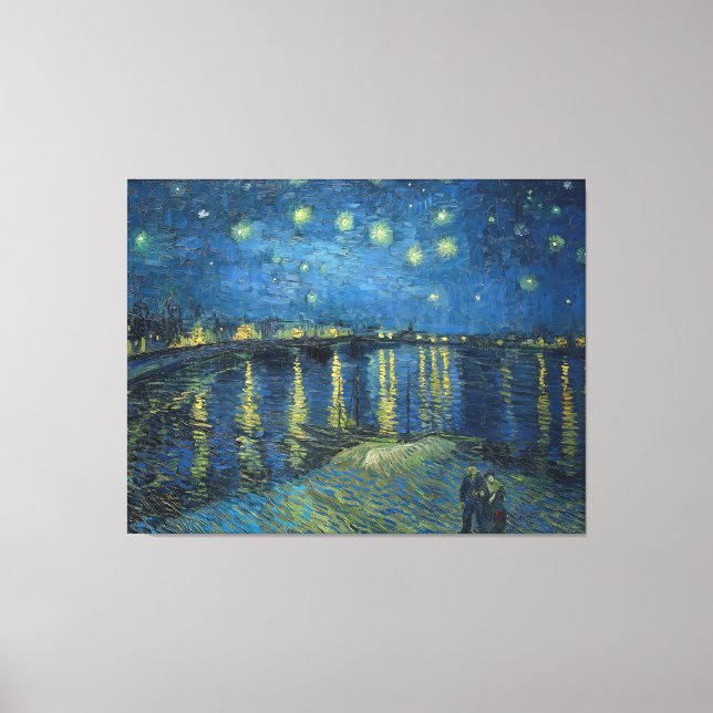 Starry Night Over the Rhone (1888) Vincent van Gog Canvas Print (Front)