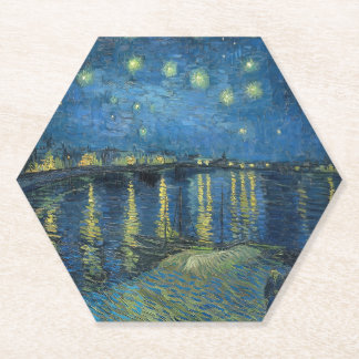 Starry Night Over the Rhone (1888) Vincent van Gog Paper Coaster