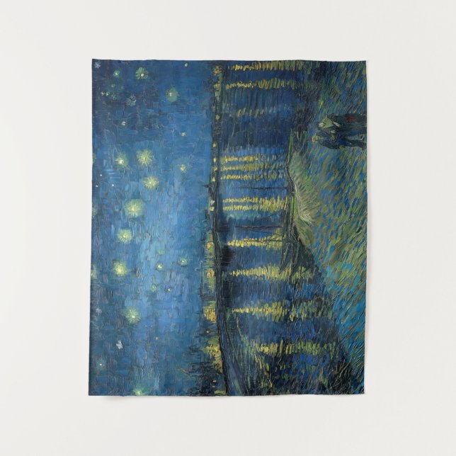 Starry Night Over the Rhone (1888) Vincent van Gog Tapestry (Front)