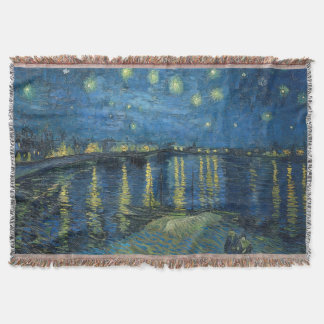 Starry Night Over the Rhone (1888) Vincent van Gog Throw Blanket