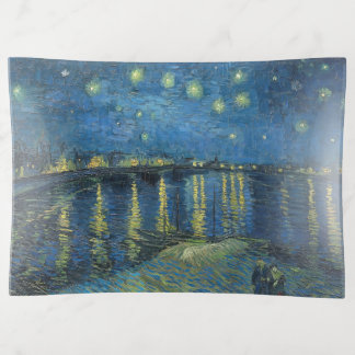 Starry Night Over the Rhone (1888) Vincent van Gog Trinket Tray