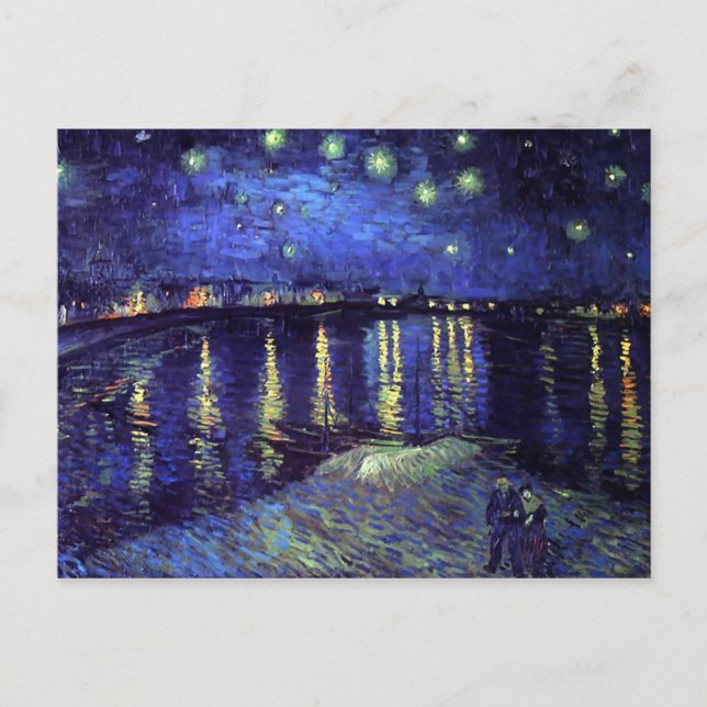 starry night over the rhone 1890 postcard (Front)