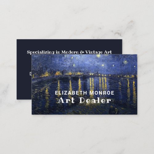 Starry Night Over The Rhone Art Dealer Business Card