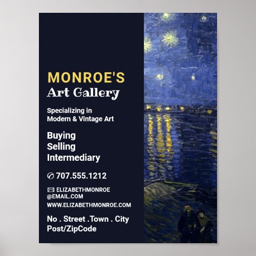 Starry Night Over The Rhone Art Dealer Gallery Poster