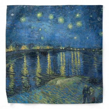 Starry Night Over The Rhone Bandana by vintage_gift_shop at Zazzle