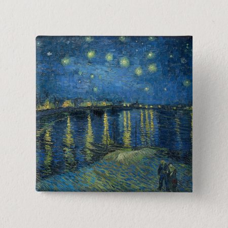 Starry Night Over The Rhône Button