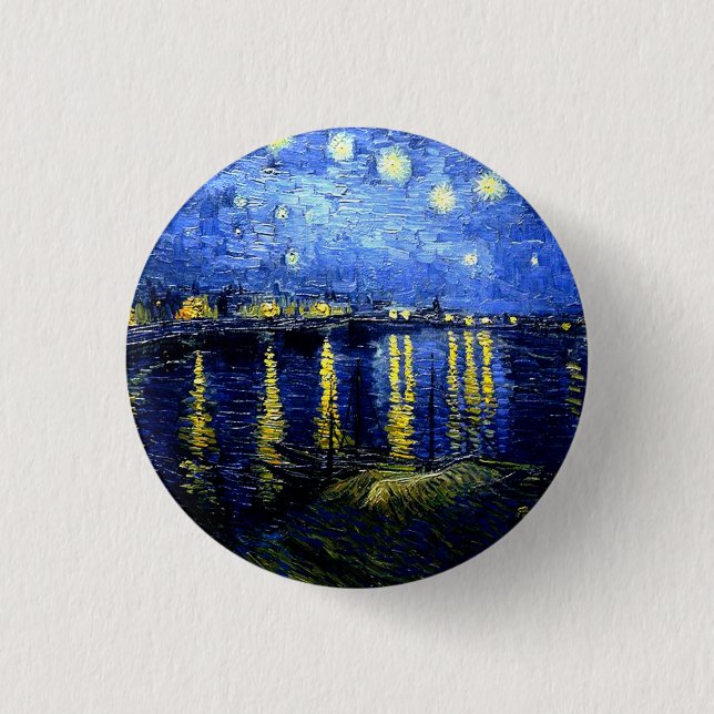 Starry Night over the Rhone, Button (Front)