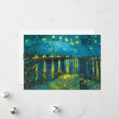 Starry Night Over the Rhone by After Van Gogh Holiday Card