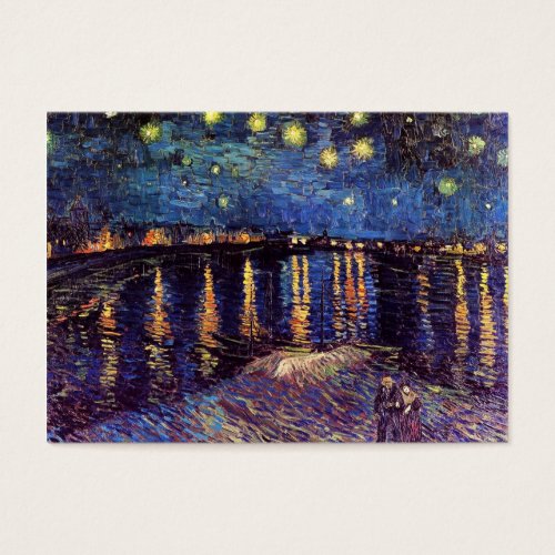 Starry night over the Rhone by Van Gogh Business Card
