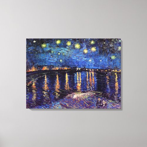 Starry night over the Rhone by Van Gogh Canvas Print