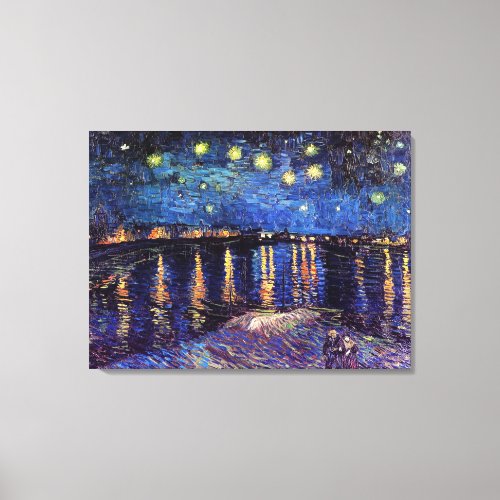 Starry night over the Rhone by Van Gogh Canvas Print