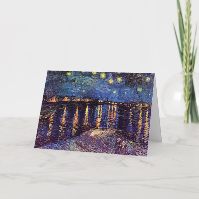 Starry night over the Rhone by Van Gogh Card (Front)