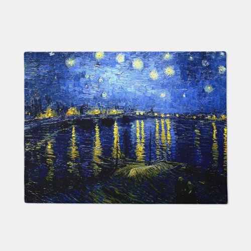 Starry Night over the Rhone by van Gogh Doormat