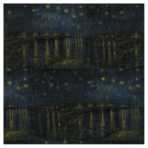 Starry Night Over the Rhone by Van Gogh Fabric