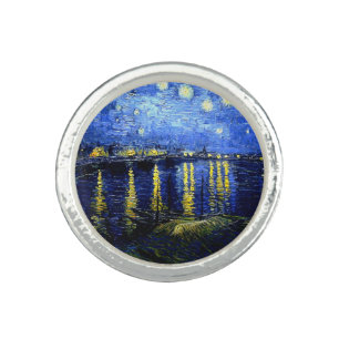 Starry Night over the Rhone by van Gogh Ring